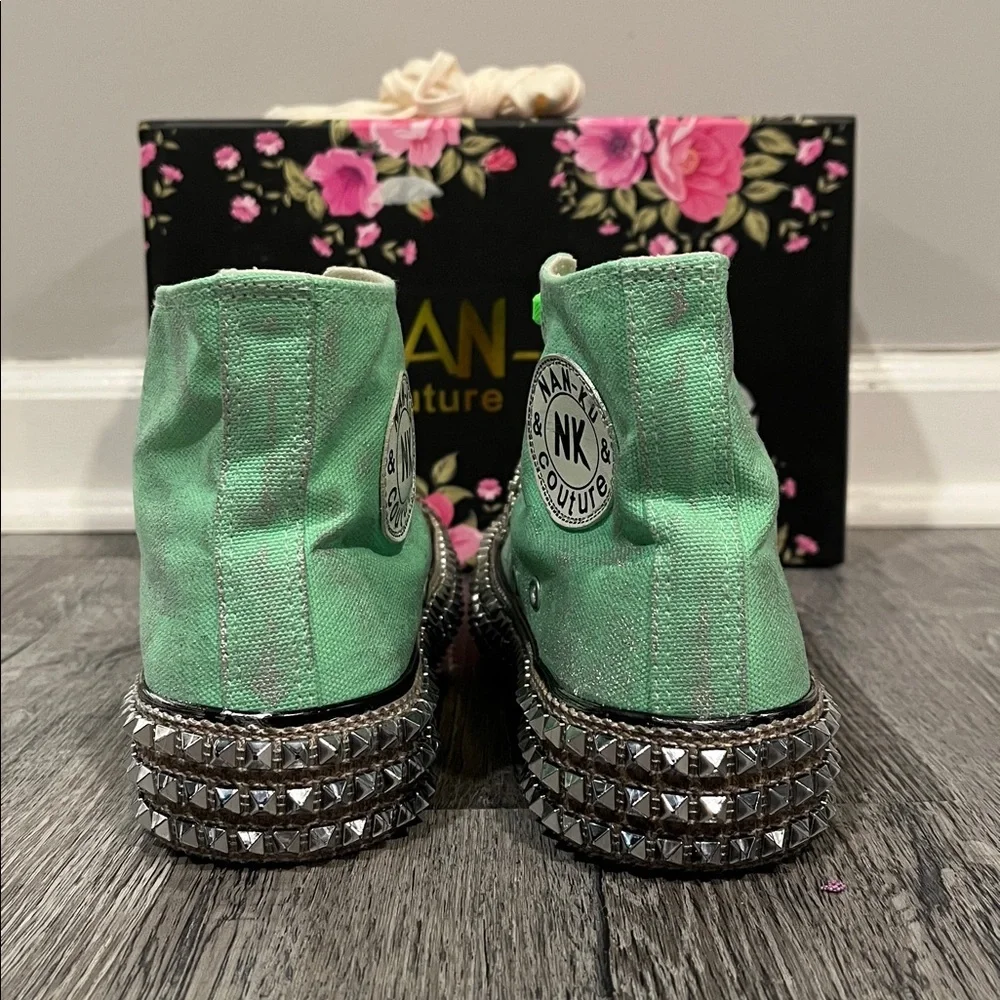 FREE PEOPLE NIB Nan ku sneakers revolve green - 37 - Picture 5 of 7